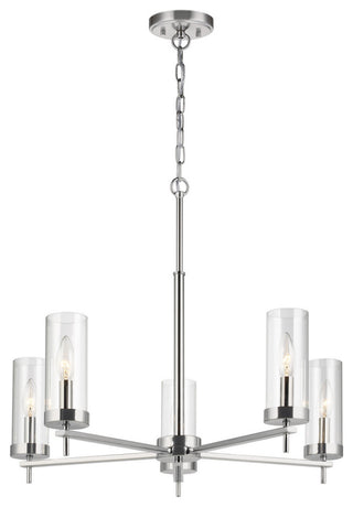 Zire 5-Light Chandelier, Chrome