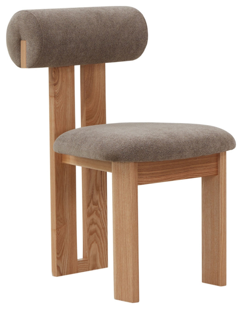 Safavieh Couture Halloway Boucle Dining Chair, Brown/Natural