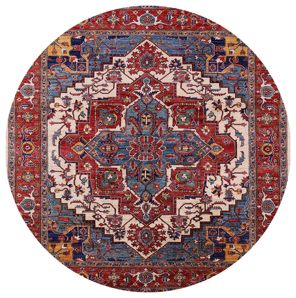 Ahgly Company Indoor Round Mid-Century Modern Area Rugs, 3' Round