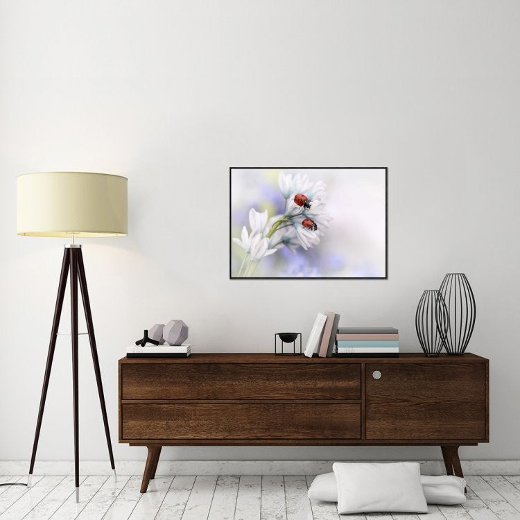 "Ladybirds" Framed Canvas Giclee by Ellen Van Deelen, 37x26"