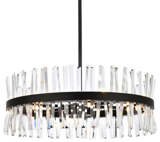 Modern Black 16-Light Chandelier