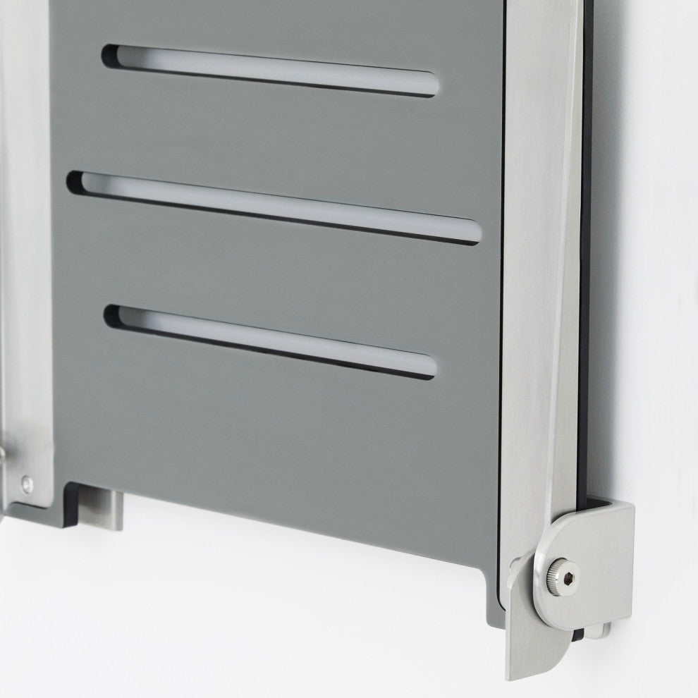 Seachrome SlimLine Folding Wall Mount Shower Seat, Gray Seat With Silver Frame