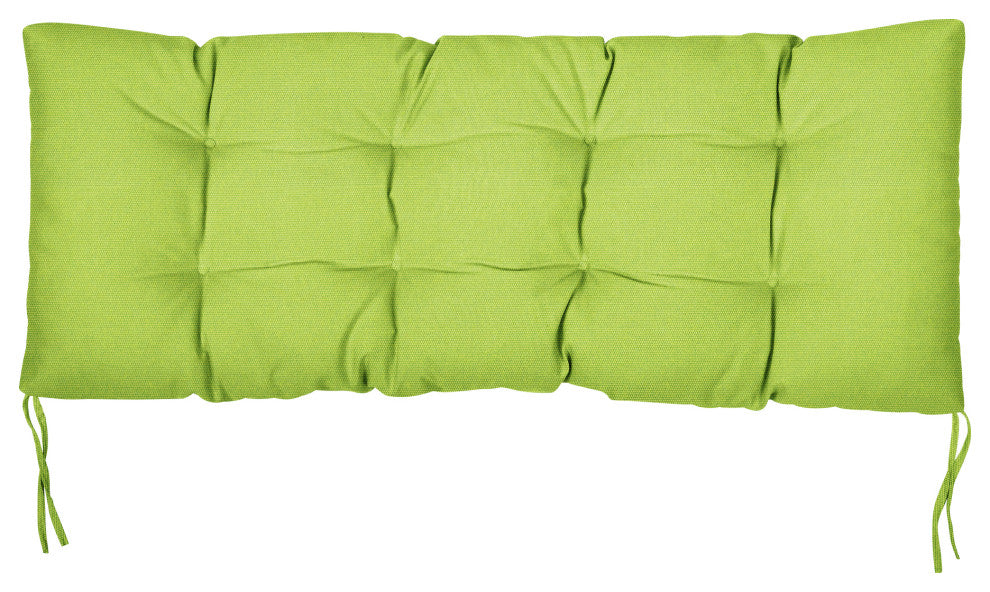 Sunbrella Canvas Indoor/Outdoor Tufted Bench Cushion, Macaw, 55x18x2"