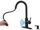 Touchless Pull Down Single Handle Kitchen Faucet With LED Function, Matte Black