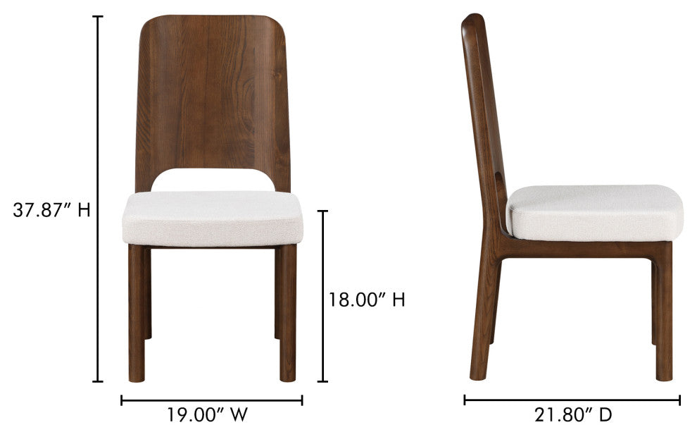 Kerr Dining Chair Walnut-Stained Ash Beige-Set of Two