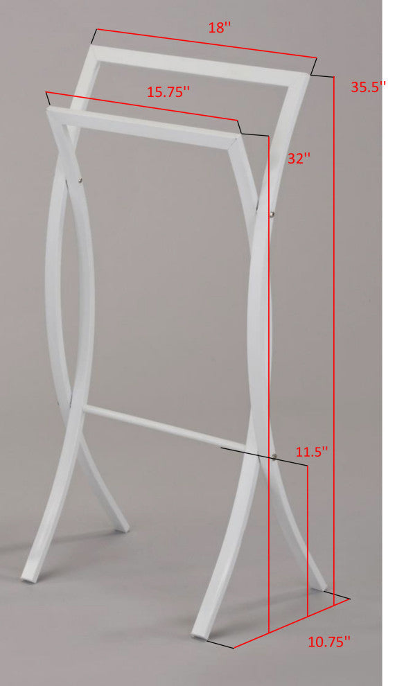 Rusbac Metal Towel Stand (White)