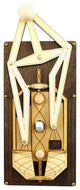 Art Deco Etched Single Switch Plate