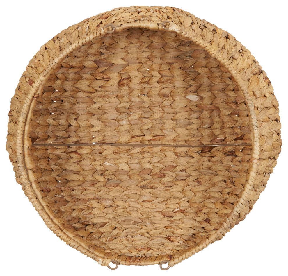 Round Woven Basket With Handles