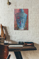 Epic Graffiti "Blue Buddha Head" Giclee Canvas Wall Art, 12"x18"