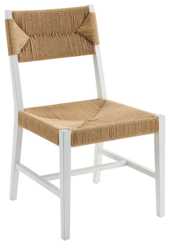 Bodie Wood Dining Chair, White Natural