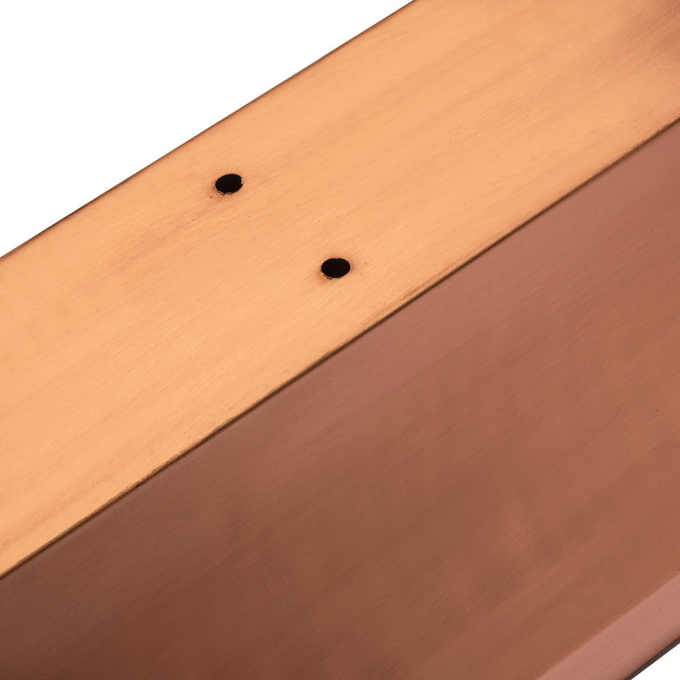 H Potter Copper Window Box Outdoor Decor, 30"