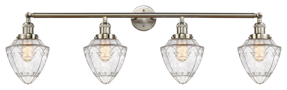 Innovations 215-SN-G664-7 4 Light Bath Vanity Light, Brushed Satin Nickel