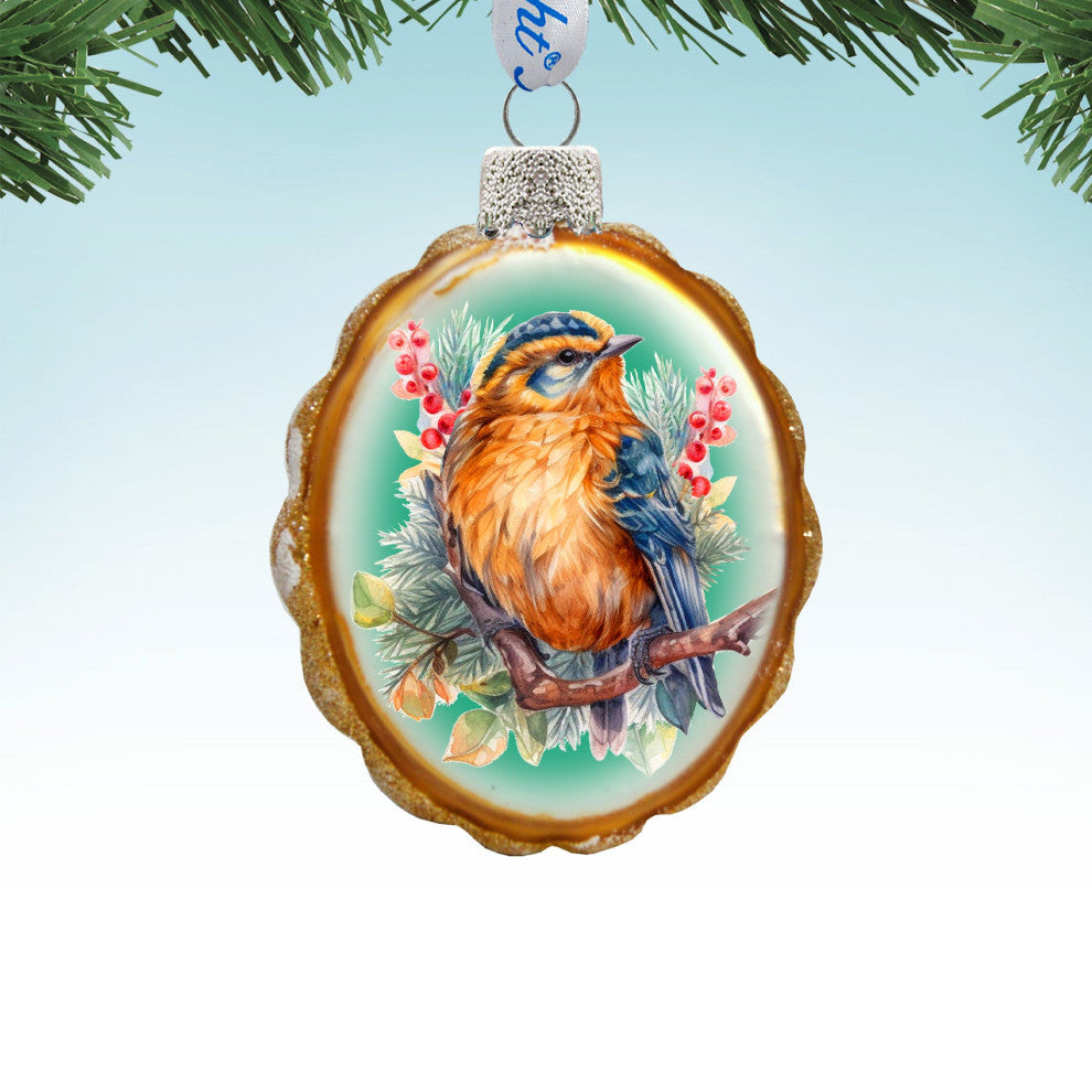 Songbird Mercury Glass Ornaments Wildlife Holiday Decor