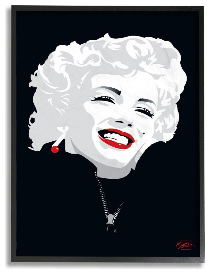 Stupell Industries Abstract Marilyn Portrait Vintage Movie Star, 16 x 20