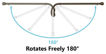 Swing Arm Rod, 1/2", 14"-24", Antique Gold, Set of 2