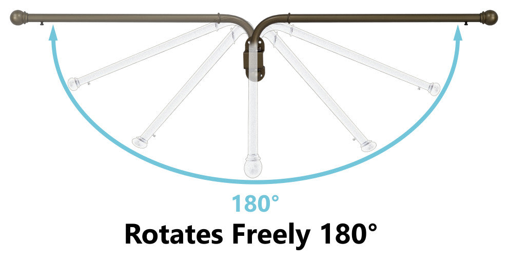 Swing Arm Rod, 1/2", 14"-24", Antique Gold, Set of 2