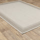 Parlan Solid Border Indoor-Outdoor Area Rug, Ivory, 3'3"x5'