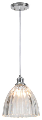 61004-2 Adjustable 1-Light Hanging Mini Pendant Ceiling Light, Chrome