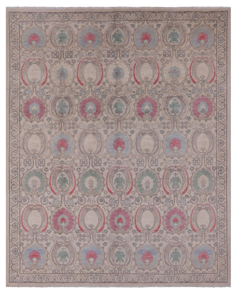 William Morris Hand Knotted Wool Rug 9' 1" X 11' 4" Q4614