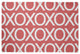Hugs and Kisses Valentines Chenille Rug, Coral, 4'x6'