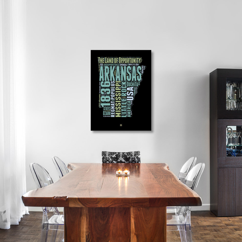 "Arkansas Word Cloud 1" Fine Art Print