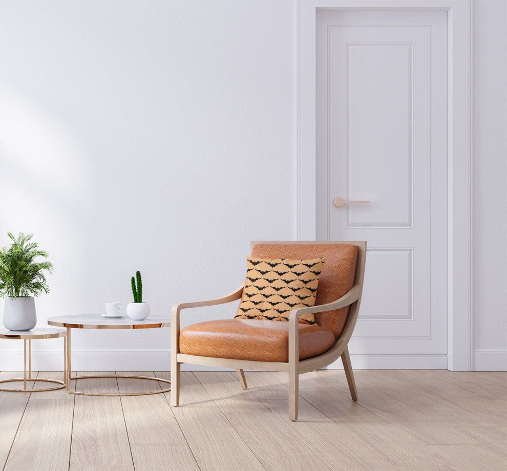 20" x 20" Bat Colony Decorative Throw Pillow, Pale Gold