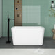 49" W x 28" D Acrylic Freestanding Soaking Sit-in Design Bathtub, White.