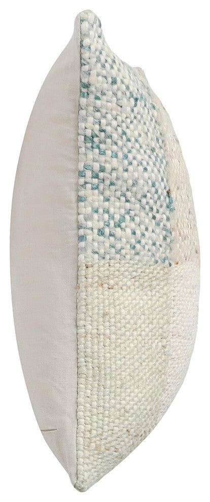 Ritsa 22" Jute Blend Fabric Multicolor Throw Pillow