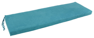 60"x19" Micro Suede Bench Cushion, Aqua Blue