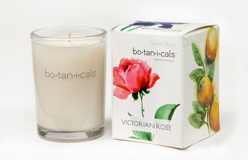 Botanical Candle, Victorian Rose