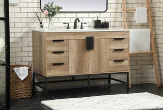 Home Living 22" Modern Natural Oak-Light Bathroom Vanity