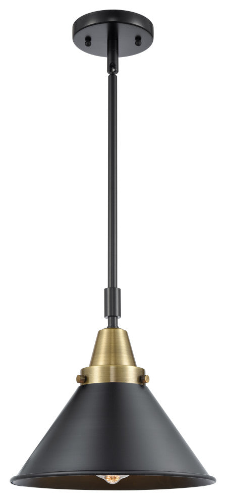 Innovations 447-1S-BAB-M10-BK 1 Light Mini Pendant, Black Antique Brass