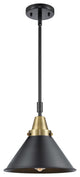 Innovations 447-1S-BAB-M10-BK 1 Light Mini Pendant, Black Antique Brass