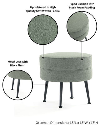 Manhattan Comfort Bailey Ottoman