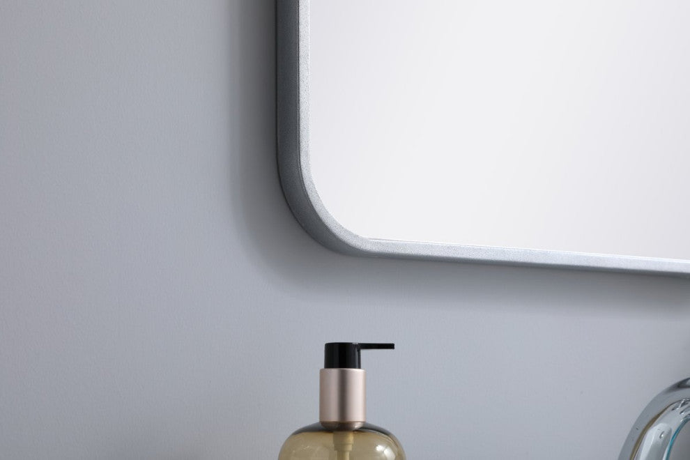 Elegant Decor MR801830S Soft Corner Metal Rectangular Mirror, 18"x30"