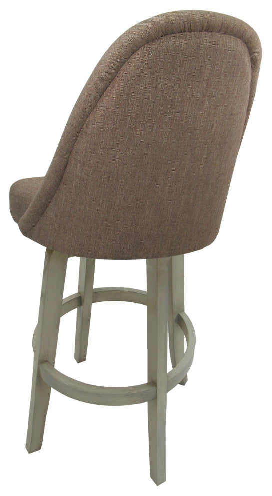 Swivel Counter 26" 30" Extra Tall 34" Wood Bar Stool M-235 Vivian Base, Beige