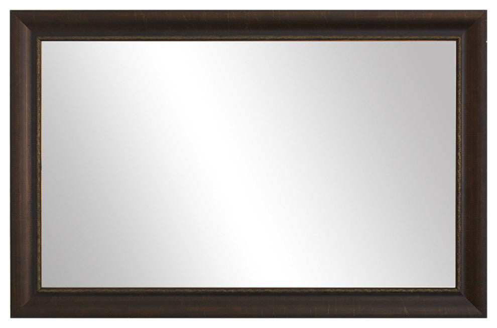 Ventura Framed Wall Mirror, Bronze, 20" X 54"