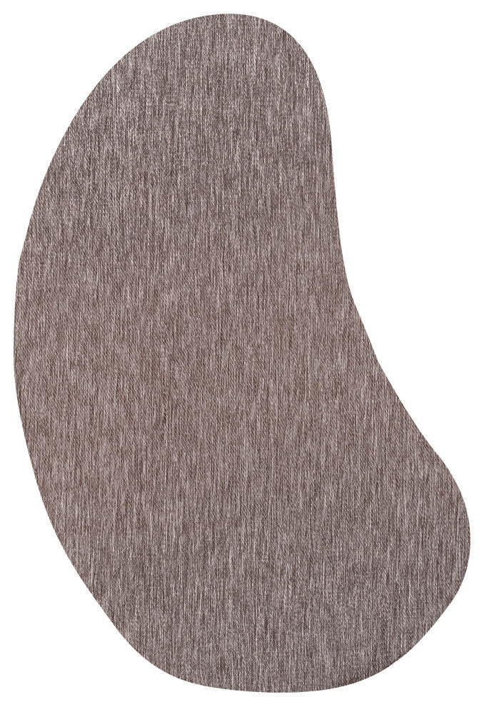 Evan Modern Rustic Organic Curve Indoor/Outdoor Shaped Area Rug