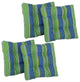 19" Squared Tufted Dining Chair Cushion, Set of 4, Haliwell Caribbean