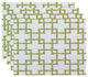 18"x14" Bamboo 2, Geometric Print Placemat, Green, Set of 4