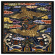"Pair of Badges (Hyungbae) of Upper Civil Rank with 2 Cranes" Paper Art, 38"x38"