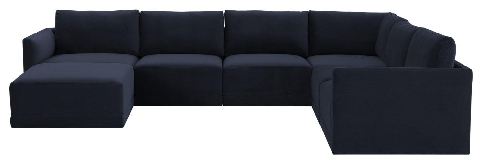 Willow Navy Modular Large Chaise Sectional
