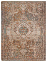 Eternal Lisbon Area Rug, Brown, 5'7" x 7'6", Medallion
