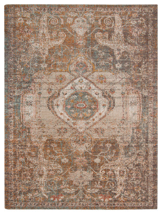 Eternal Lisbon Area Rug, Brown, 5'7" x 7'6", Medallion