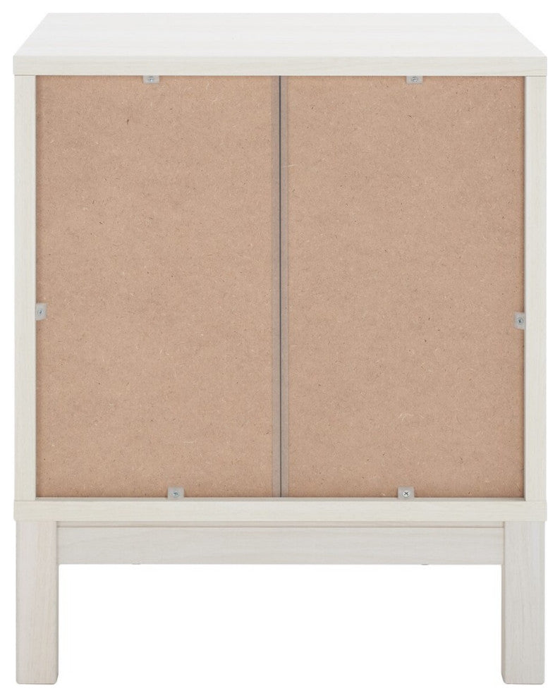 Safavieh Galio 2 Drawer Nightstand, Bleached White/Gold
