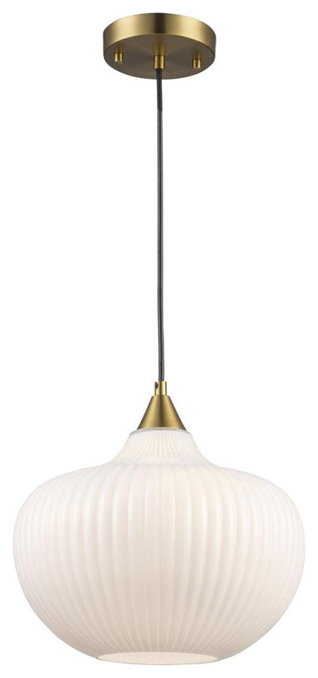 Aristo 1 Light Pendant, Antique Gold