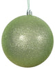Vickerman N591254Dg 4.75" Celadon Glitter Ball Ornament, 4 Per Bag