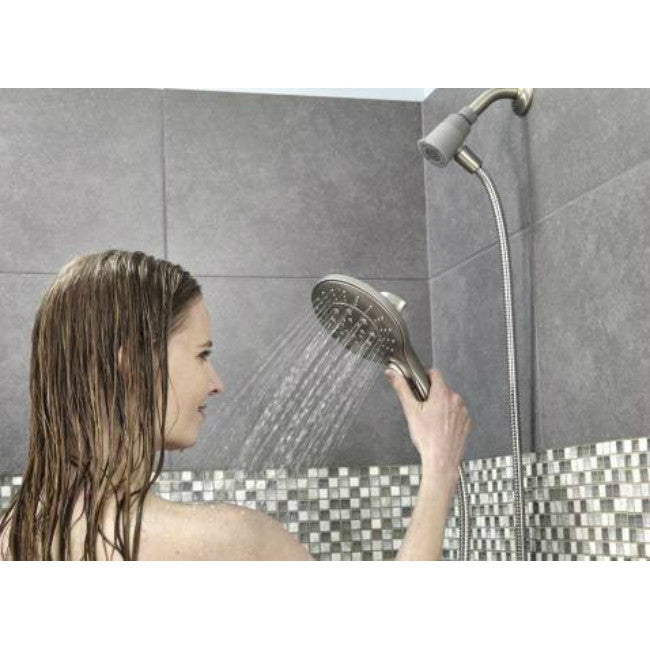 MoenÂ® 26112SRN Engage 6-function Spray Head Hand Held Showerhead, Brush Nickel