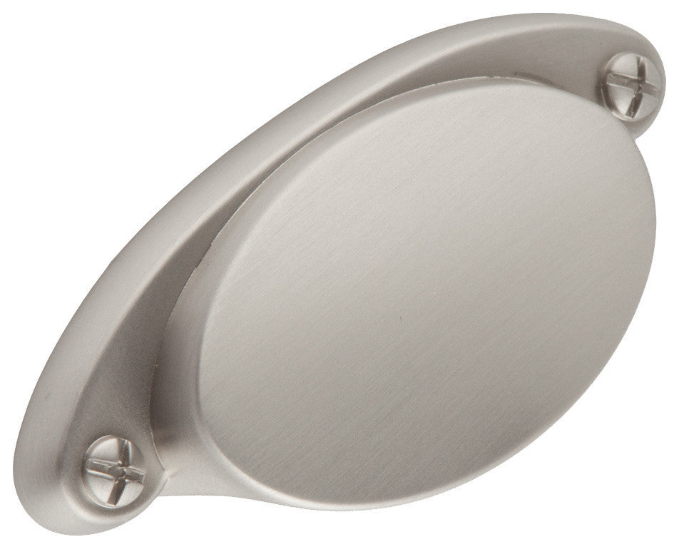 Sumner Street Home Hardware Ovaline Cup Pull, Small, Satin Nickel