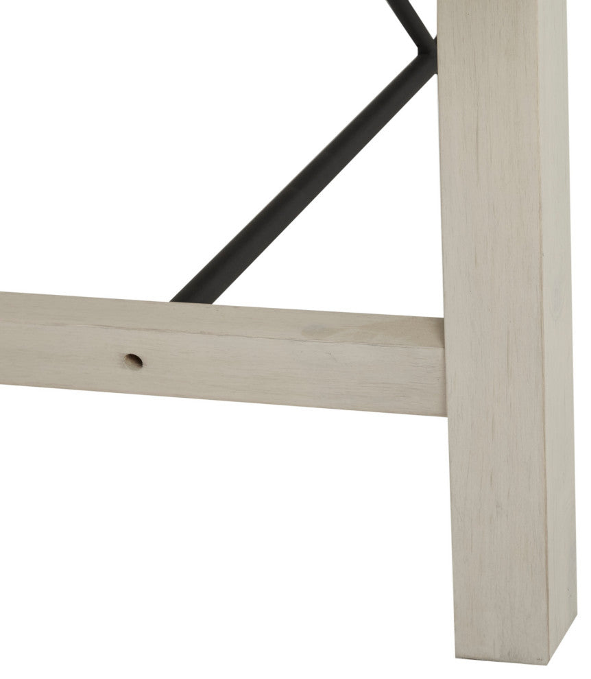 INK+IVY Sonoma Dining Bench, Natural, Reclaimed White, 4-Piece Dining Set
